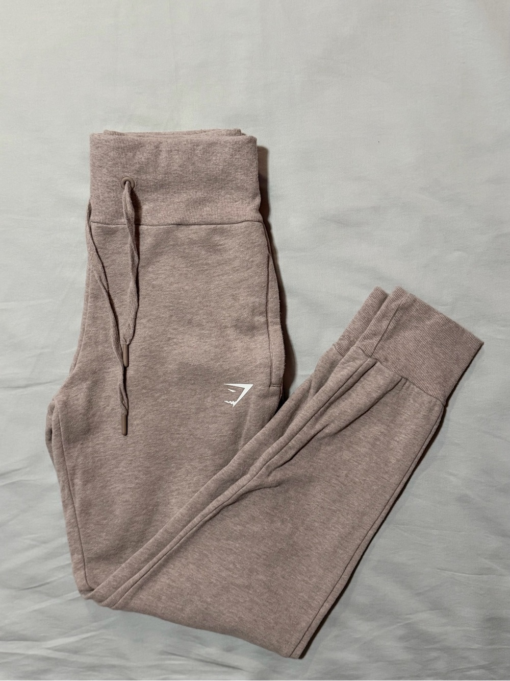 Gymshark High Rise Fleece Lined Jogger Pants Zipper Pockets Size Medium